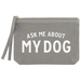 Grey Canvas Pouch - Santa Barbara Design Studio