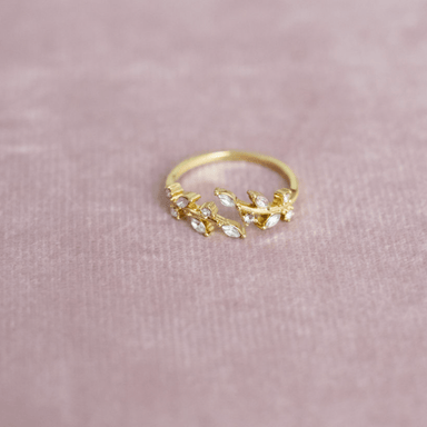 Grit & Grace Coastal Charm Layering Ring - Golden Laurel - Grit & Grace Studio