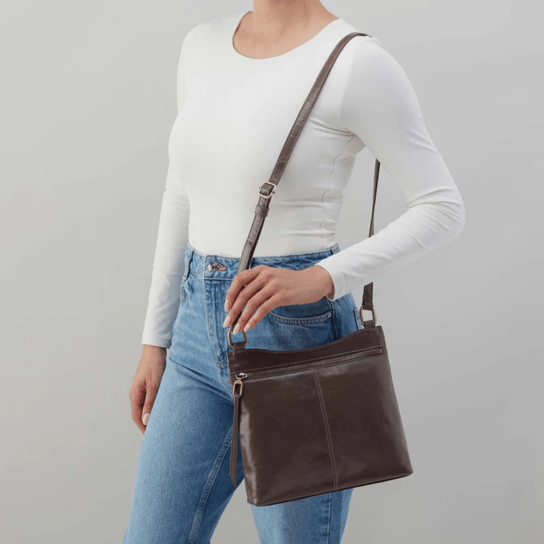Hobo Cambel Polished Leather Crossbody - Hearthstone - Hobo