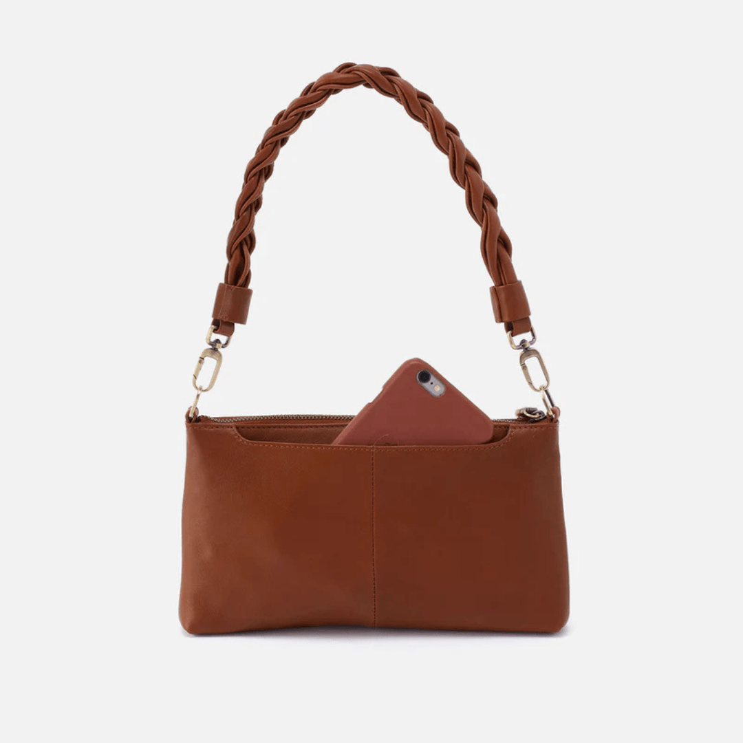 Hobo Darcy Smooth Leather Crossbody - Luggage - Hobo
