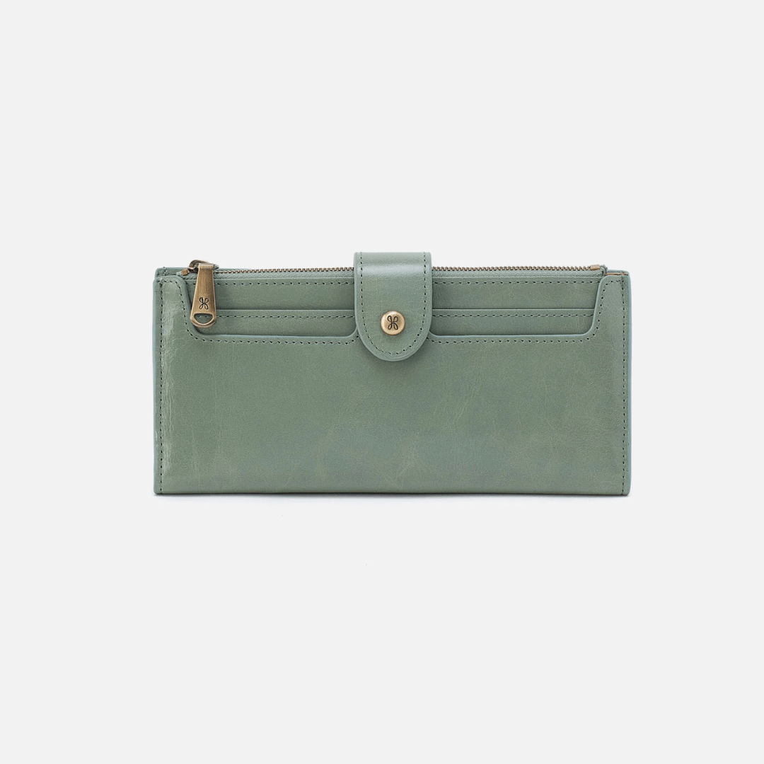 Hobo Dunn Polished Leather Continental Wallet - Jade - Hobo