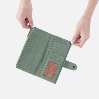Hobo Dunn Polished Leather Continental Wallet - Jade - Hobo