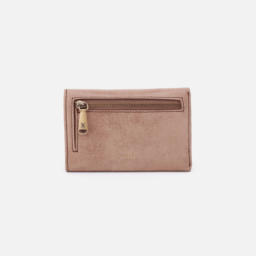 Hobo Jill Buffed Leather Trifold Wallet - Hazel - Hobo