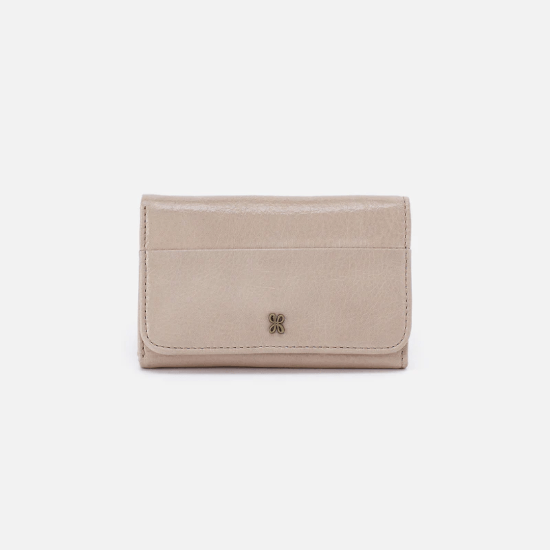 Hobo Jill Trifold Wallet - Stone Gloss - Hobo