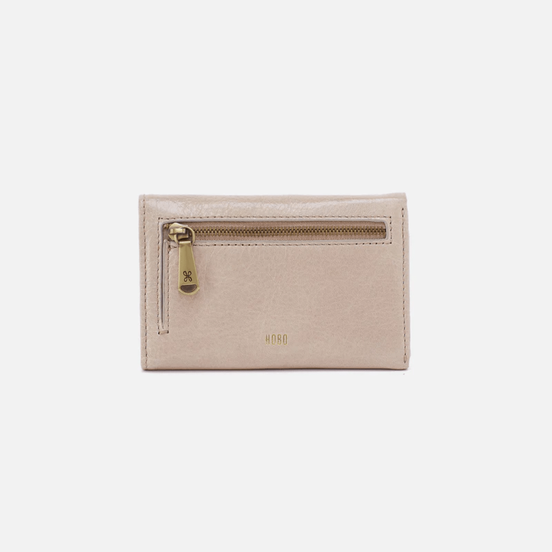 Hobo Jill Trifold Wallet - Stone Gloss - Hobo