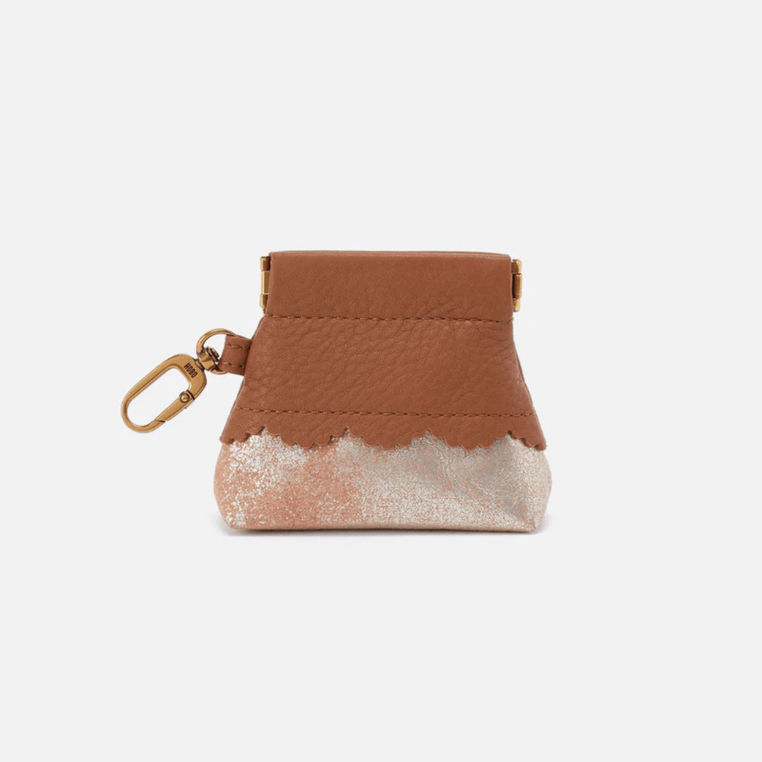 Hobo Tabby Pebbled Leather Earbud Case - Warm Honey - Hobo