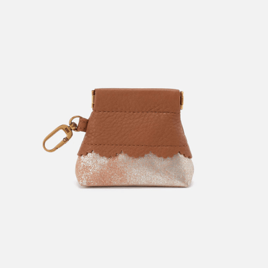 Hobo Tabby Pebbled Leather Earbud Case - Warm Honey - Hobo