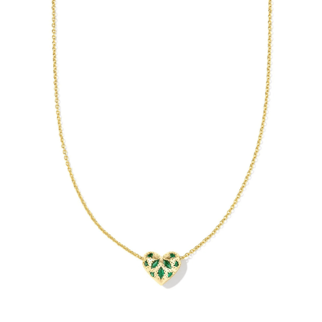 Holland Heart Short Pendant Necklace - Gold - Kendra Scott