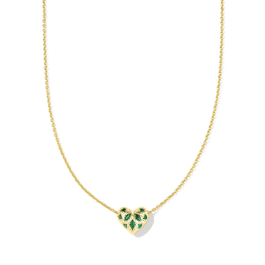 Holland Heart Short Pendant Necklace - Gold - Kendra Scott