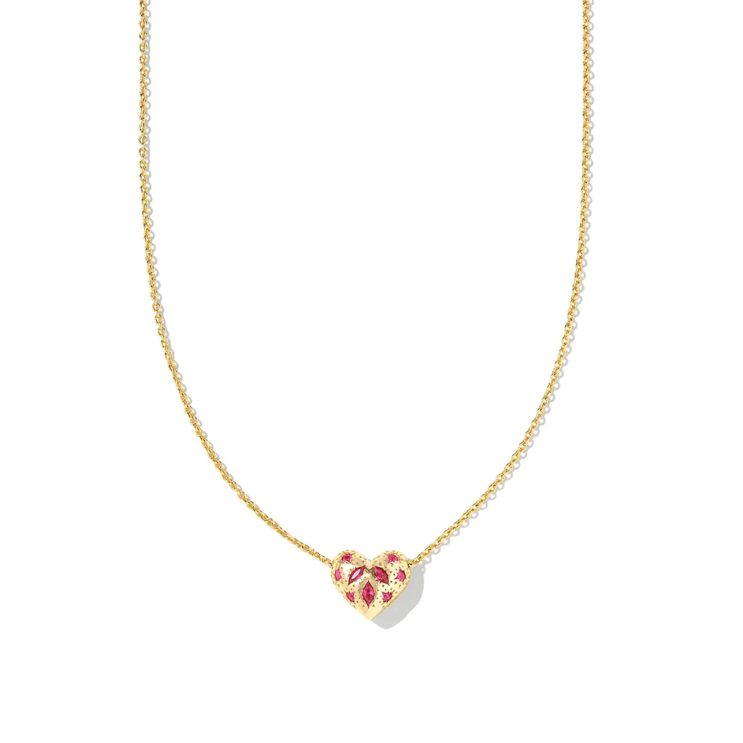 Holland Heart Short Pendant Necklace - Gold - Kendra Scott