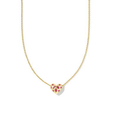 Holland Heart Short Pendant Necklace - Gold - Kendra Scott
