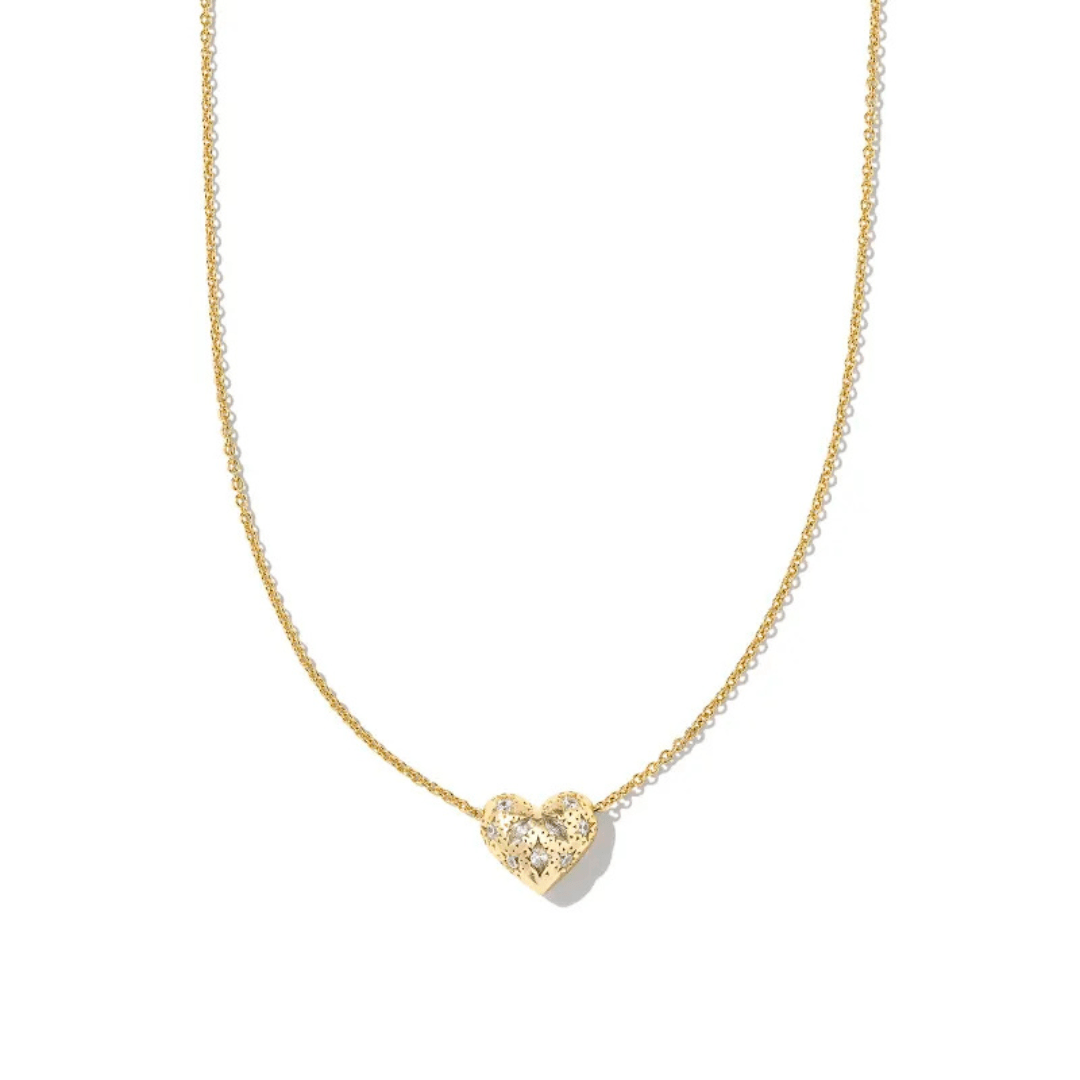 Holland Heart Short Pendant Necklace - Gold - Kendra Scott