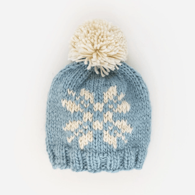Huggalugs Beanie - Snowflake Surf Blue - Huggalugs