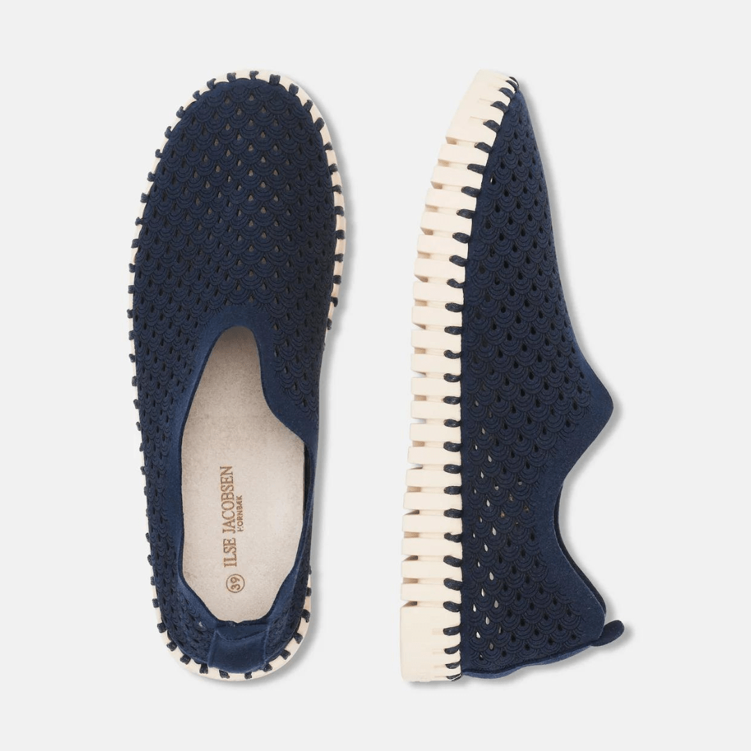 Ilse Jacobsen Tulip Slip - On Sneaker - Dark Indigo - Ilse Jacobsen