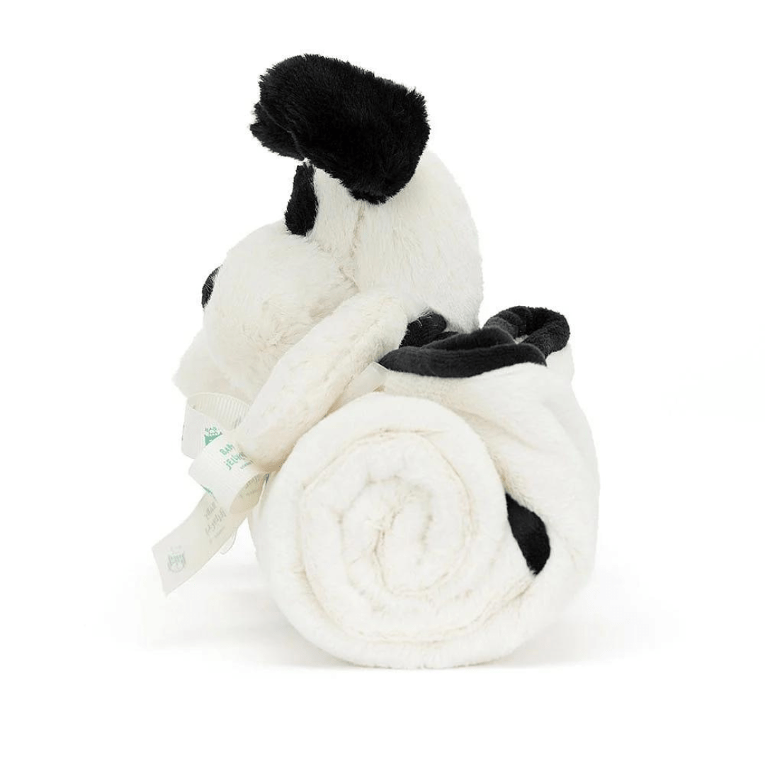 Jellycat Bashful Black & Cream Puppy Blankie - Jellycat