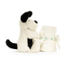 Jellycat Bashful Black & Cream Puppy Soother - Jellycat