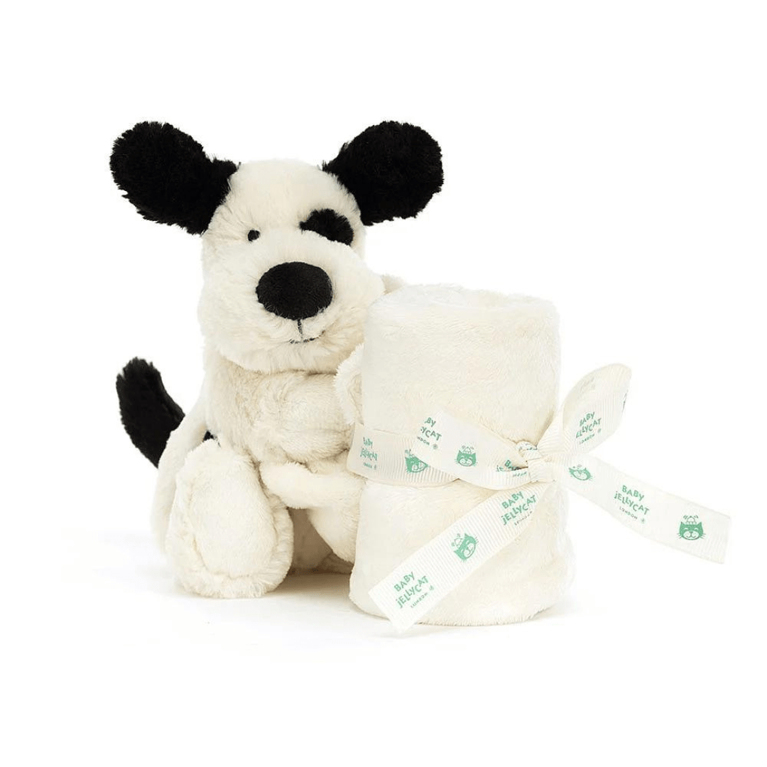 Jellycat Bashful Black & Cream Puppy Soother - Jellycat