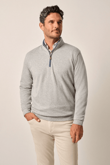 Johnnie - O Sully Quarter Zip - Light Gray - Johnnie - O