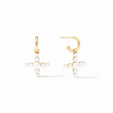 Julie Vos Gumdrop Cross Hoop & Charm Earring - Julie Vos