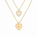 Julie Vos Heart Duo Delicate Necklace - Mother of Pearl - Julie Vos