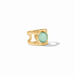 Julie Vos Laguna Stone Ring - Iridescent Aquamarine Blue - Julie Vos