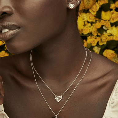 Kendra Scott Ari Heart Stud Earrings - Rhodium - Kendra Scott