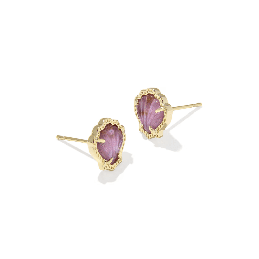Kendra Scott Brynne Gold Shell Stud Earrings - Kendra Scott
