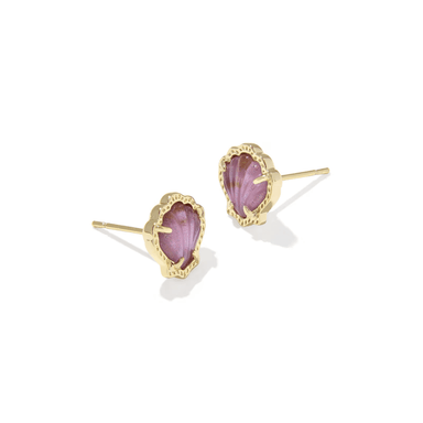 Kendra Scott Brynne Gold Shell Stud Earrings - Kendra Scott
