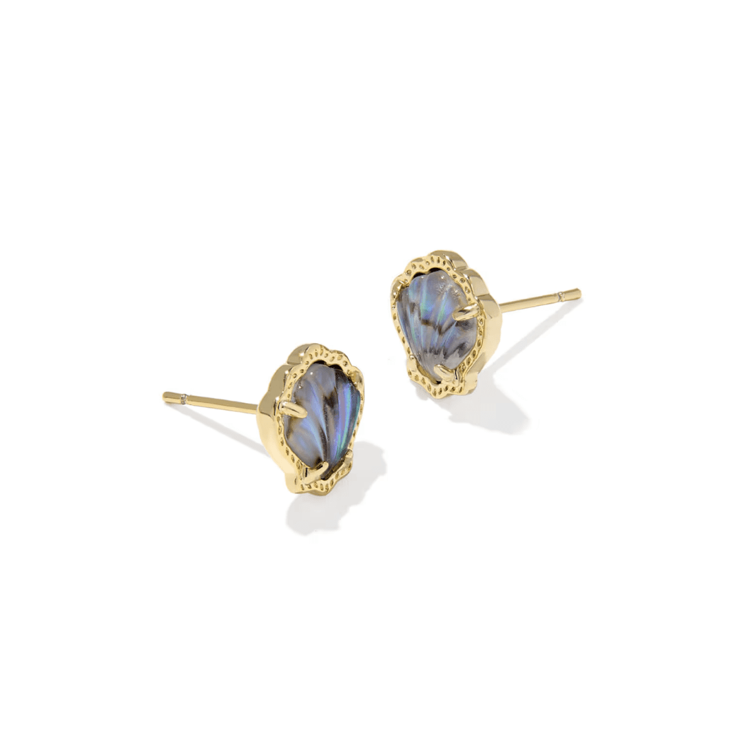 Kendra Scott Brynne Gold Shell Stud Earrings - Kendra Scott