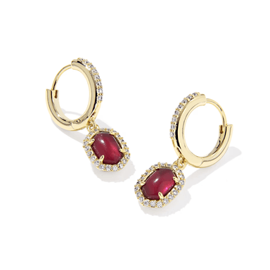 Kendra Scott Daphne Crystal Frame Huggies - Gold - Kendra Scott