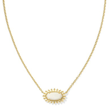 Kendra Scott Elisa Color Burst Frame Necklace - Gold - Kendra Scott