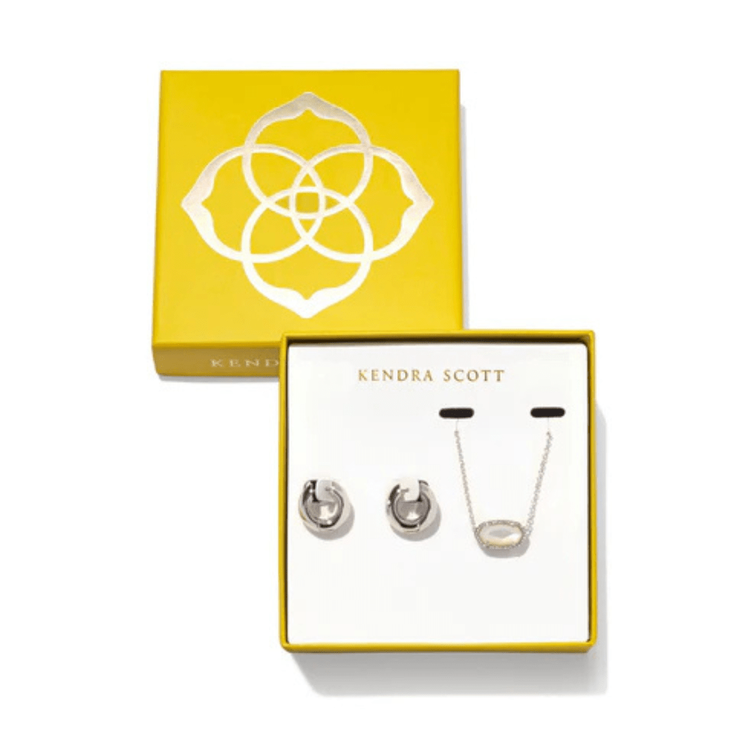 Kendra Scott Elisa Mikki Gift Set - Silver - Ivory Mother of Pearl - Kendra Scott
