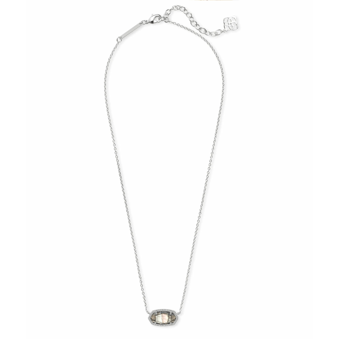 Kendra Scott Elisa Necklace - Silver Black Mother of Pearl - Kendra Scott