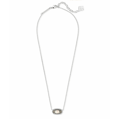 Kendra Scott Elisa Necklace - Silver Black Mother of Pearl - Kendra Scott