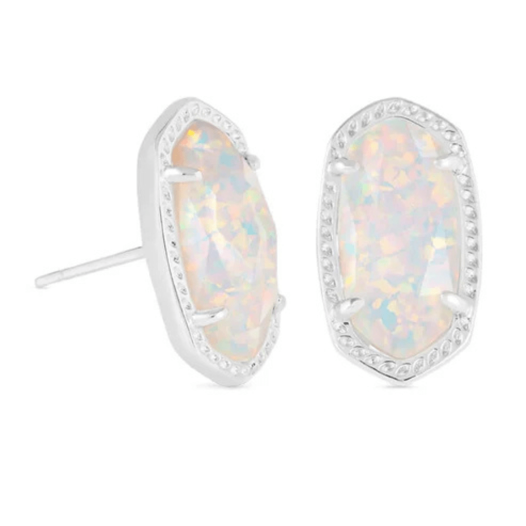 Kendra Scott Ellie Opal Stud Earrings - Rhodium - Kendra Scott