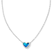 Kendra Scott Framed Ari Heart Necklace - Rhodium Mood Stone - Kendra Scott