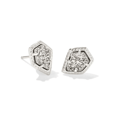 Kendra Scott Framed Tessa Druzy Stud Earrings - Rhodium - Kendra Scott