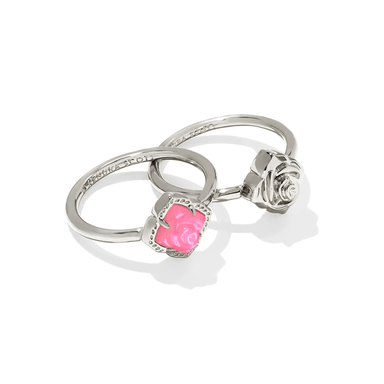 Kendra Scott Mallory Rose Ring Set - Silver - Kendra Scott