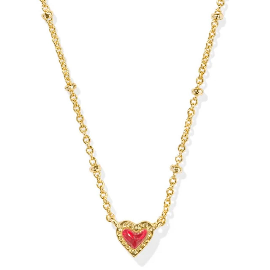 Kendra Scott Mini Ari Heart Satellite Pendant Necklace - Gold - Kendra Scott