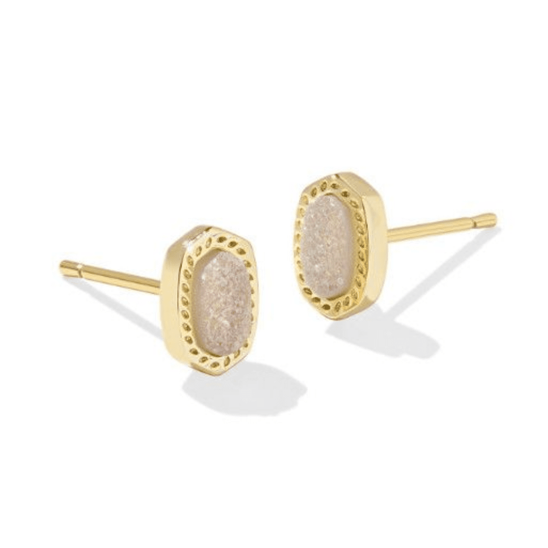 Kendra Scott Mini Ellie Gold Studs - Iridescent Druzy - Kendra Scott