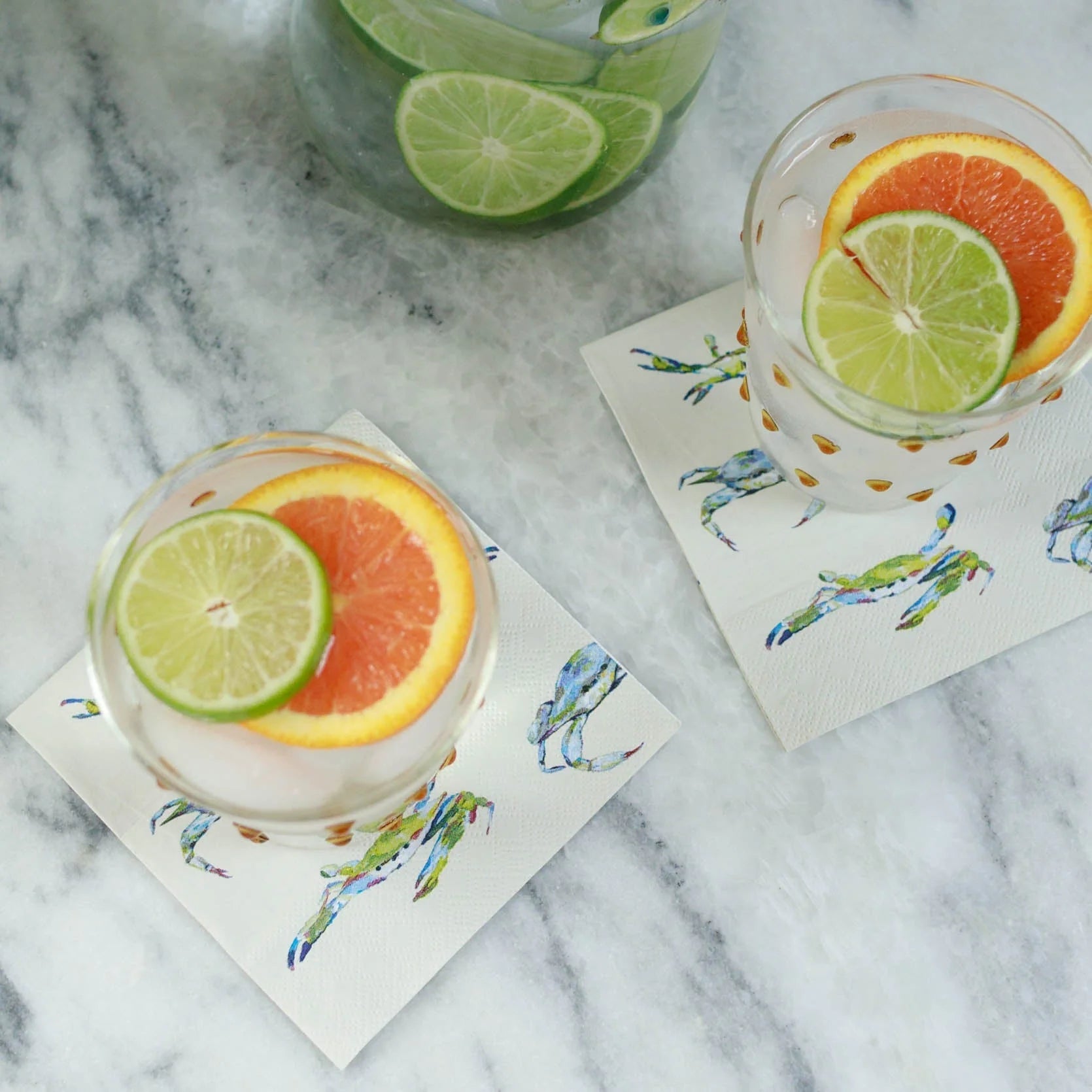 Kim Hovell Cocktail Napkins - Bay Blues - Kim Hovell