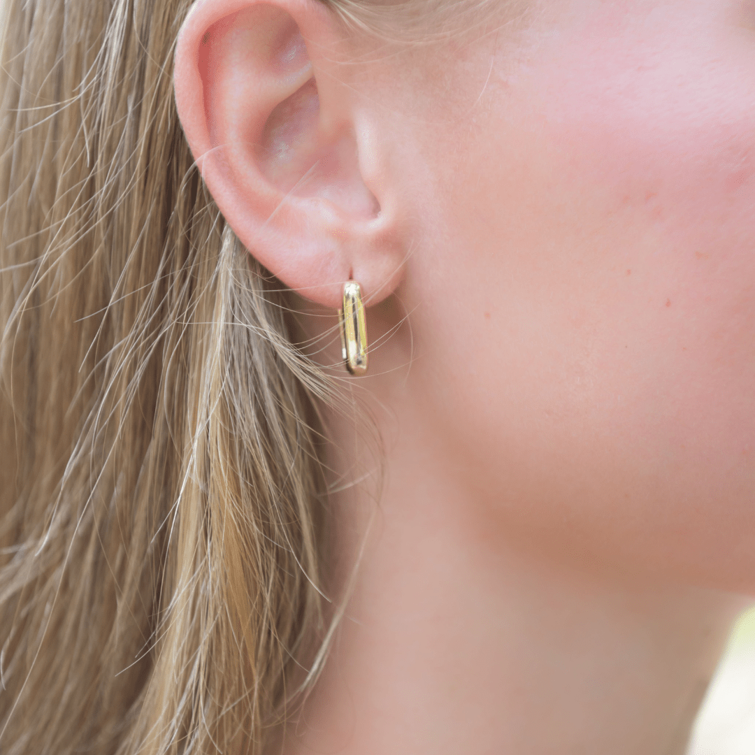 Kimberly James Jewelry Align Rectangle Huggie - Kimberly James Jewelry