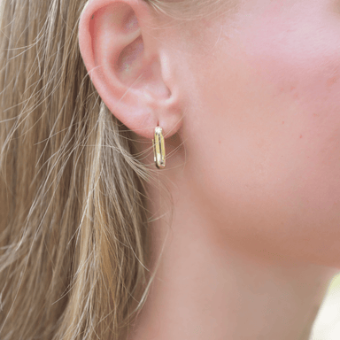 Kimberly James Jewelry Align Rectangle Huggie - Kimberly James Jewelry