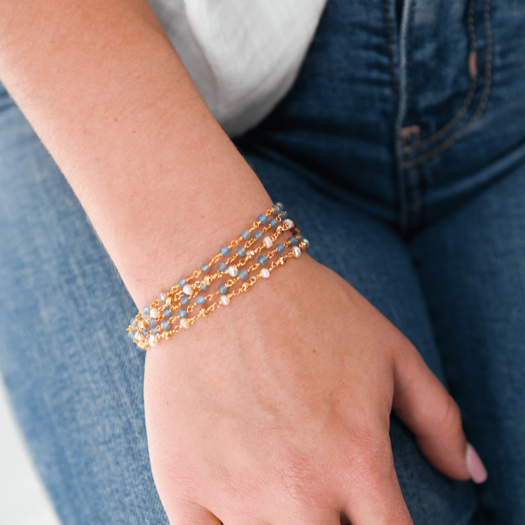 Kimberly James Jewelry Beaded Bracelet - Blue Chalcedony - Kimberly James Jewelry