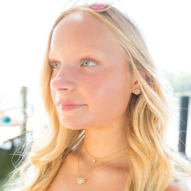 Kimberly James Jewelry Heron Wing Stud - Pink Chalcedony - Kimberly James Jewelry