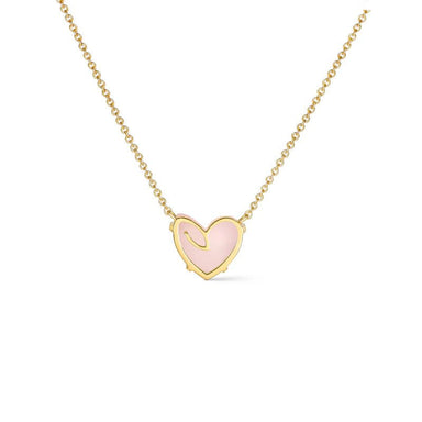 Kimberly James Jewelry Open Heart Necklace - Pink Chalcedony - Kimberly James Jewelry