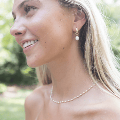 Kimberly James Jewelry Pearl Drop Huggie - Kimberly James Jewelry