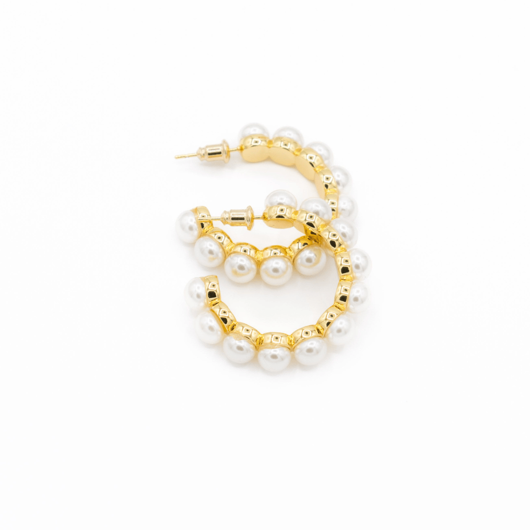 Kimberly James Jewelry Pearl Hoop - Kimberly James Jewelry