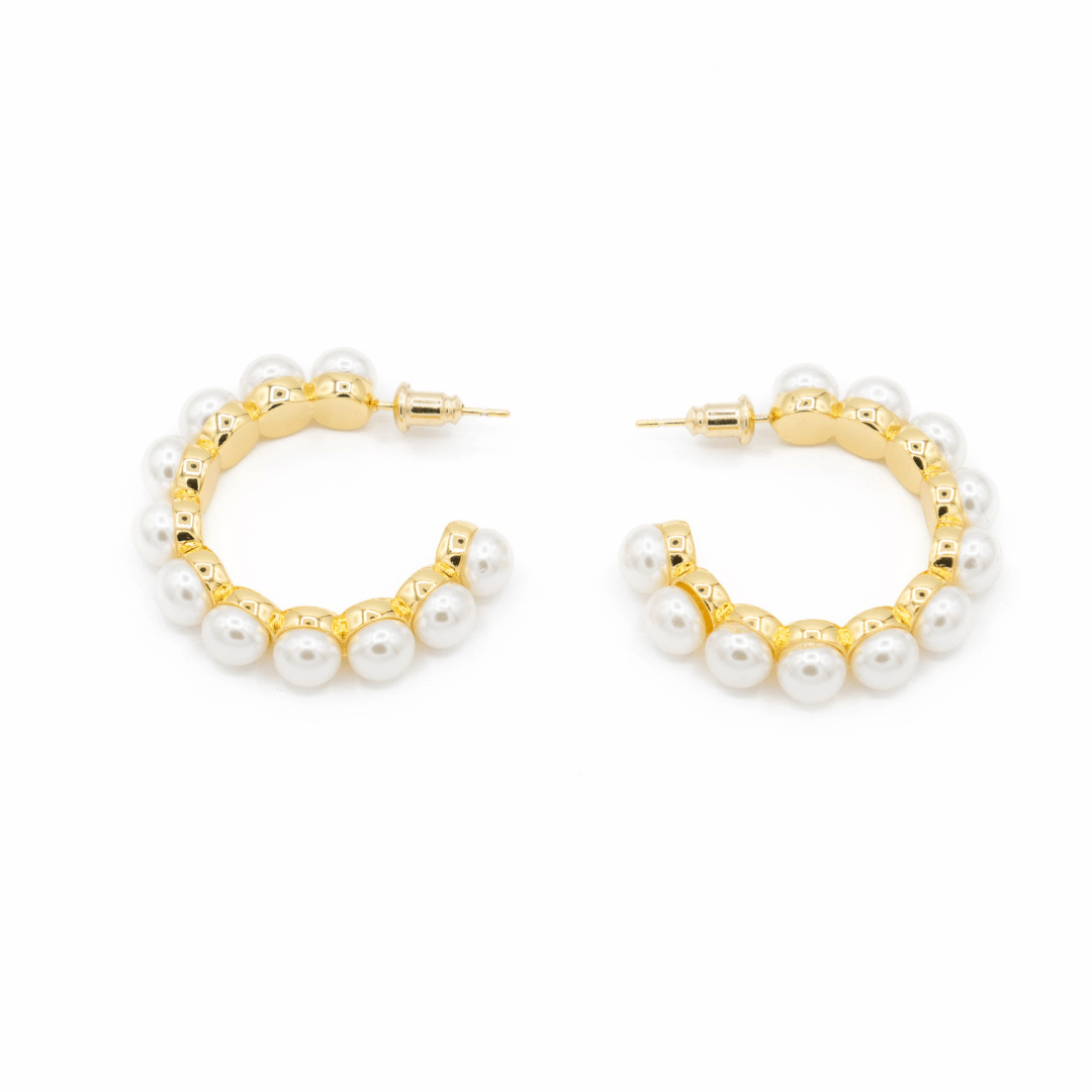 Kimberly James Jewelry Pearl Hoop - Kimberly James Jewelry