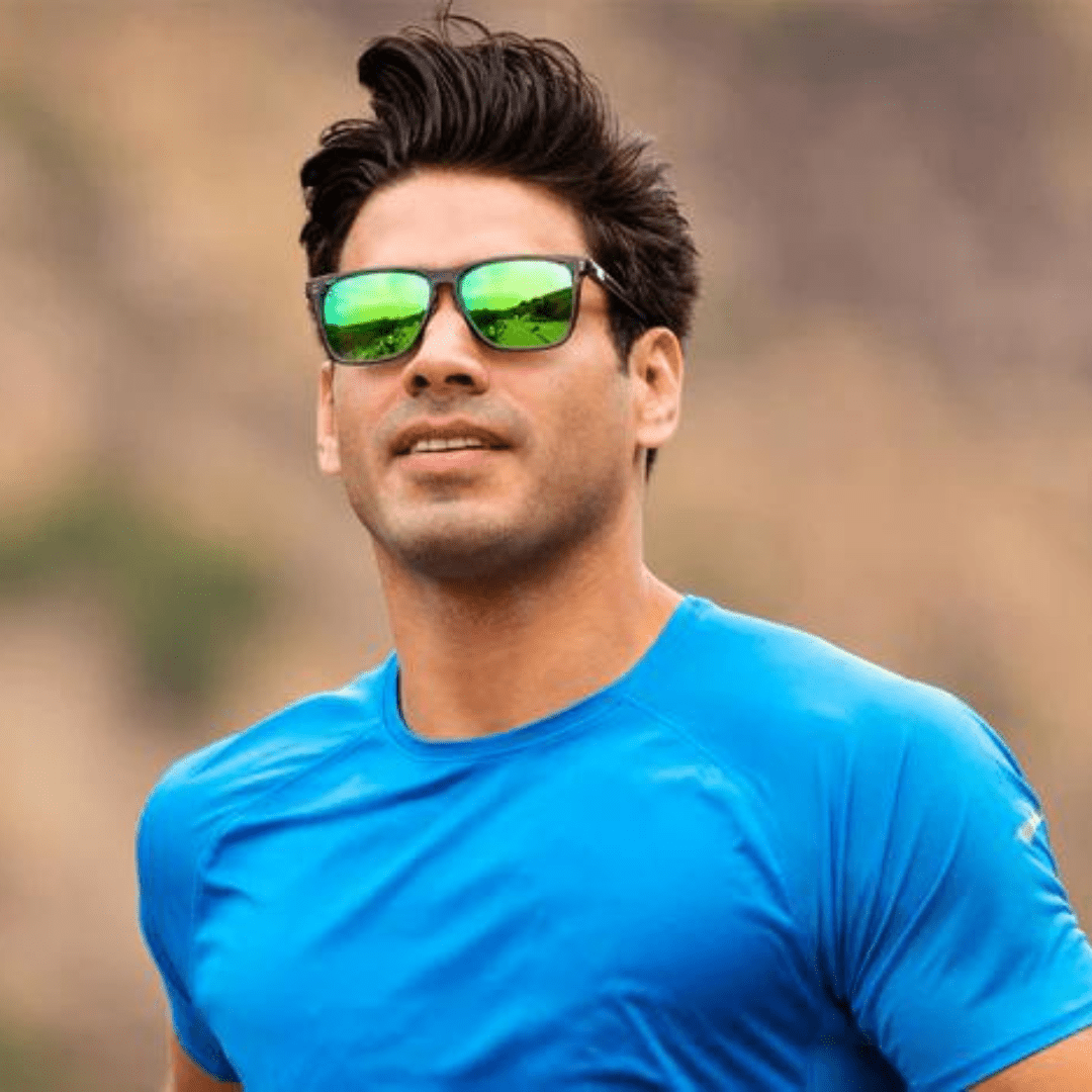 Knockaround Fast Lanes Sport Sunglasses - Clear Grey/Green Moonshine - Knockaround